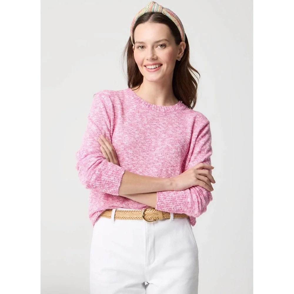 J.Crew Factory Women's Sz‎ 3X Pink Crewneck Beach Pullover Lightweight Sweater